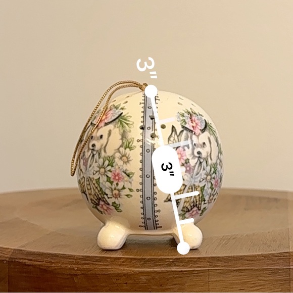 SOLD Vintage Pomander Dog Poodle PedestalFeet Ceramic Treasure Masters Christmas - Picture 11 of 12